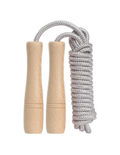 Cuerda de Saltar Ajustable ACEONE 2.6m para Niños Plateada