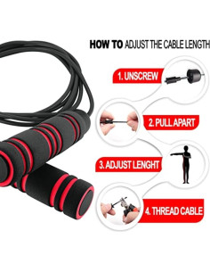 Cuerda de Salto con Peso N1Fit 0.45kg Ajustable para Fitness 2