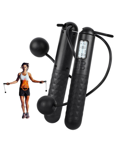 Cuerda de Saltar con Contador Ploreatu - Peso Ajustable, PVC