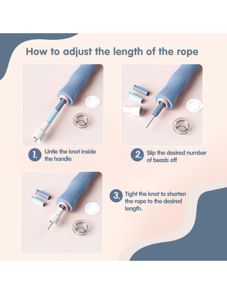 Cuerda de Saltar Redify Ajustable 2.8m Antideslizante Rosa Azul