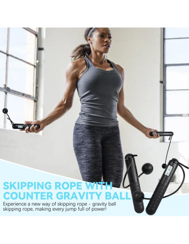 Cuerda de Saltar con Contador Ploreatu - Peso Ajustable, PVC