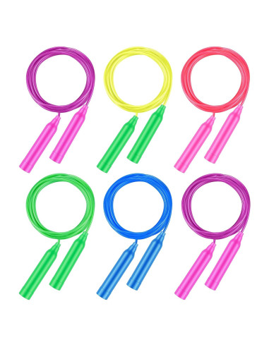Cuerdas de Saltar Coloridas Aodaer 2.2m Ajustables para Niños