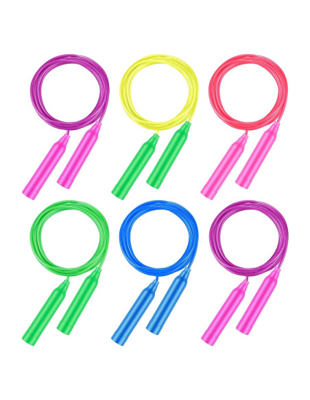 Cuerdas de Saltar Coloridas Aodaer 2.2m Ajustables para Niños