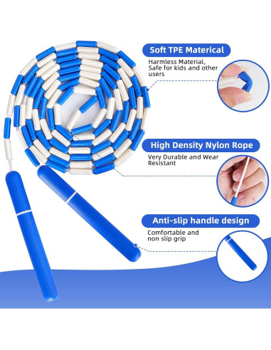 Cuerda de Saltar Ajustable CAPARK 2.75m Sin Enredos Azul