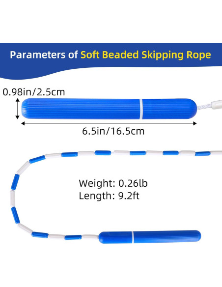 Cuerda de Saltar Ajustable CAPARK 2.75m Sin Enredos Azul