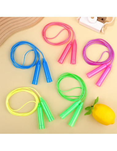 Cuerdas de Saltar Coloridas Aodaer 2.2m Ajustables para Niños