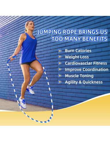 Cuerda de Saltar Ajustable CAPARK 2.75m Sin Enredos Azul