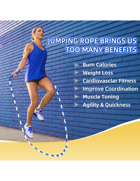 Cuerda de Saltar Ajustable CAPARK 2.75m Sin Enredos Azul