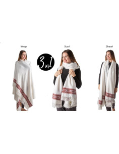 Chal de Meditación Unisex Om Shanti Crafts 274x132 cm 2