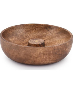 Soporte para Incienso EDHAS de Madera de Mango Redondo 12.7cm 2