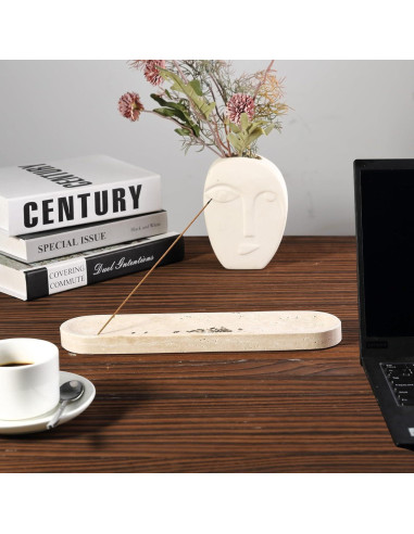 Soporte de Incienso Koville de Travertino Beige 30.48 cm
