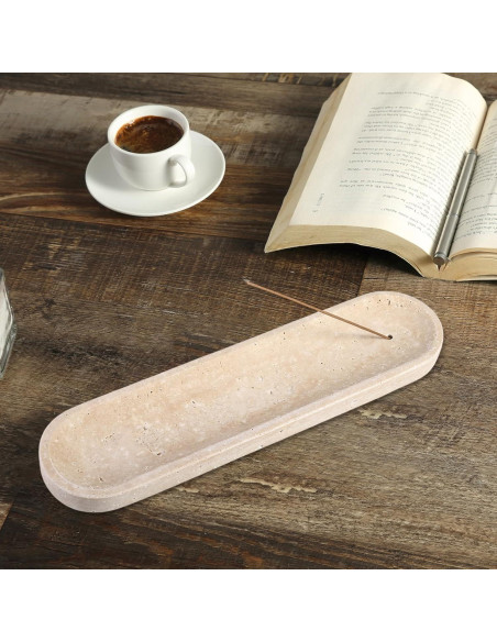 Soporte de Incienso Koville de Travertino Beige 30.48 cm