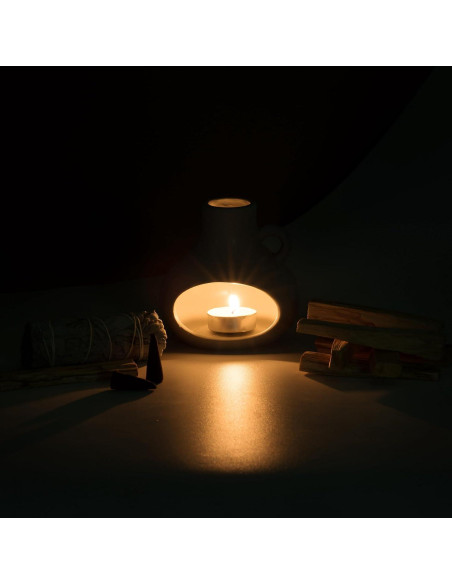 Soporte Quemador de Incienso Pincasol Cerámica Beige 10.16cm