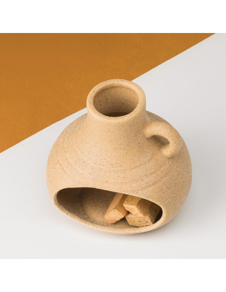 Soporte Quemador de Incienso Pincasol Cerámica Beige 10.16cm