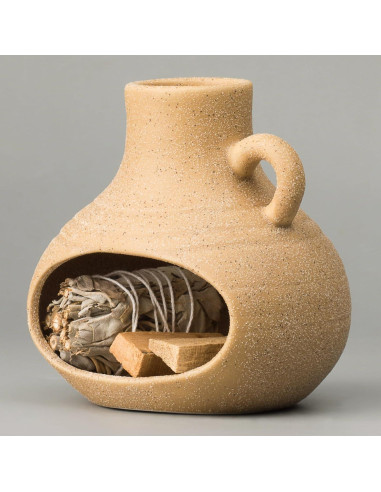 Soporte Quemador de Incienso Pincasol Cerámica Beige 10.16cm