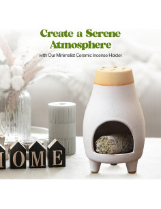 Soporte de Incienso Palo Santo Sage ALAIYE Cerámica 20x12 cm 2