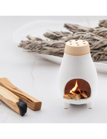 Soporte de Incienso Palo Santo Sage ALAIYE Cerámica 20x12 cm