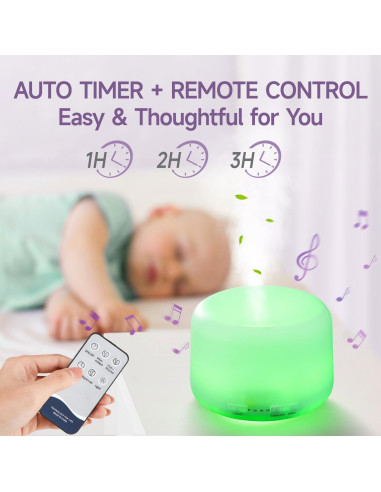 Difusor de Aceite Esencial Mubarek 500ML con Altavoz Bluetooth