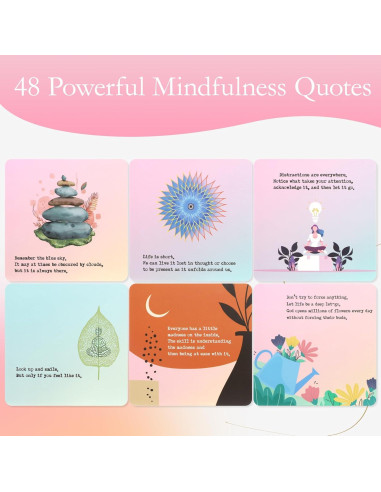 48 Tarjetas de Afirmación Aiysamos para Alivio del Estrés