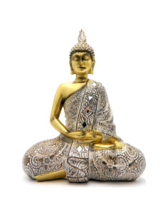 Estatua de Buda Zen Rockin 25.4 cm Mosaico Decorativa