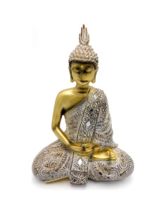 Estatua de Buda Zen Rockin 25.4 cm Mosaico Decorativa 2