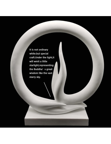 Estatua Mano de Buda Carefree Fish 29x33 cm Arenisca 3 kg