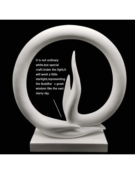 Estatua Mano de Buda Carefree Fish 29x33 cm Arenisca 3 kg