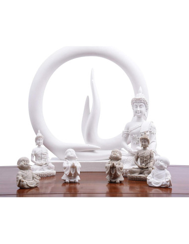 Estatua Mano de Buda Carefree Fish 29x33 cm Arenisca 3 kg