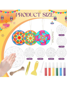 Kit de Arte de Arena Mandala Kolldenn - 12 Piezas DIY 2