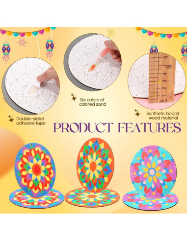 Kit de Arte de Arena Mandala Kolldenn - 12 Piezas DIY