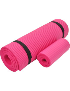 Alfombrilla de Yoga Fitvids Rosa Extra Gruesa 1.27 cm con Almohadilla 2