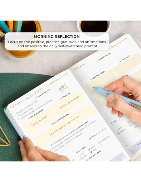 Diario de Positividad Clever Fox A5 Aguamarina - 4 Minutos