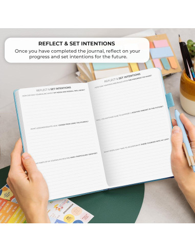 Diario de Positividad Clever Fox A5 Aguamarina - 4 Minutos