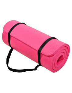 Alfombrilla de Yoga BalanceFrom GoCloud 180x61 cm Rosa Antideslizante