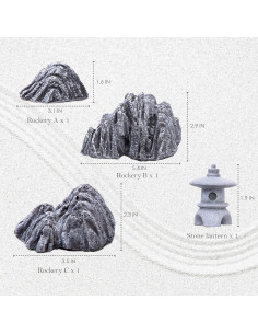 Conjunto Jardín Zen 4 Piezas Cularve - Decoración Miniatura 2