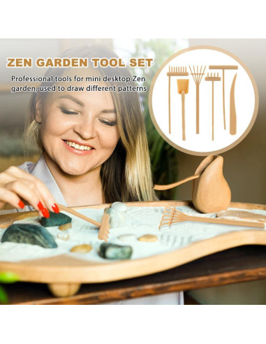 Juego de herramientas de jardín zen plástico 6Pcs SYCOOVEN