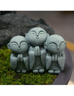 Estatua de Buda Japonés Livelyfish de Arenisca 14 cm para Jardín 2