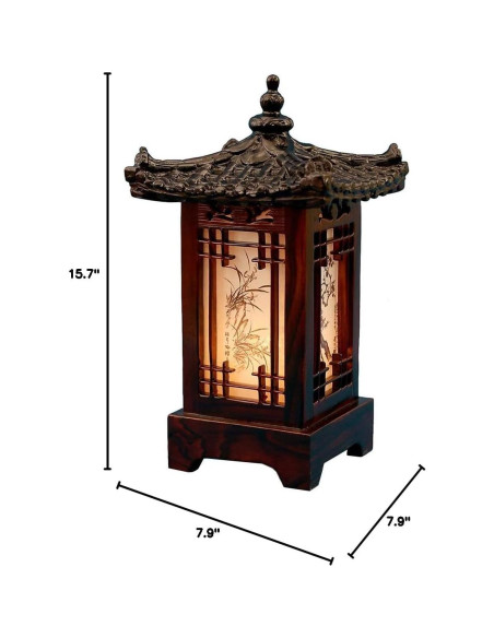 Lámpara de Madera Hecha a Mano Antique Alive 25cm Marrón