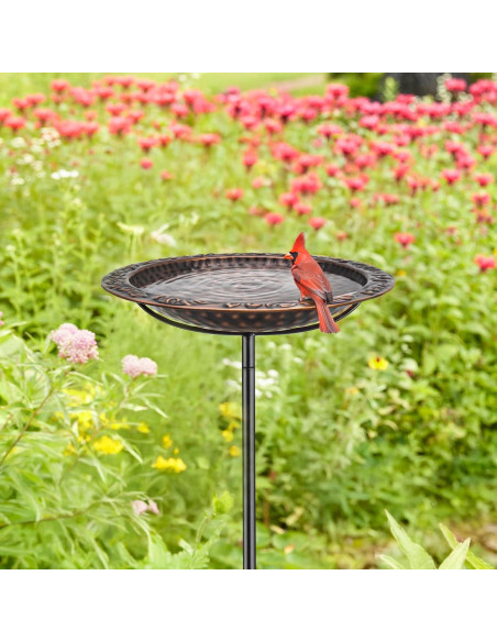 Baño de Aves de Cobre Puro Good Directions 102 cm Bronce