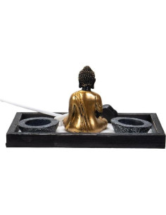 Juego de Jardín Zen Pacific Giftware con Estatua de Buda y Velas 2