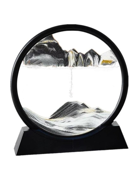 Arte de Arena en Movimiento ANXUS Redondo 17.78 cm Negro