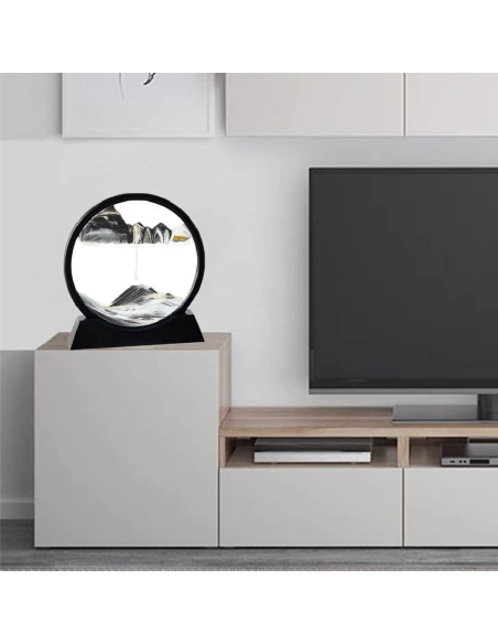 Arte de Arena en Movimiento ANXUS Redondo 17.78 cm Negro