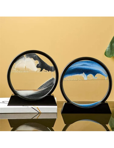 Arte de Arena en Movimiento ANXUS Redondo 17.78 cm Negro