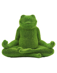 Estatua de Jardín Rana de Yoga Meditativa Ebros 18.4 cm
