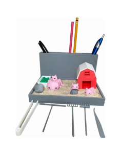 Organizador de Escritorio Jardín Zen Yippeemaker Cerdo DIY 2