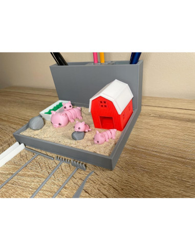 Organizador de Escritorio Jardín Zen Yippeemaker Cerdo DIY