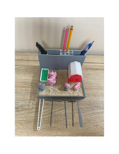 Organizador de Escritorio Jardín Zen Yippeemaker Cerdo DIY