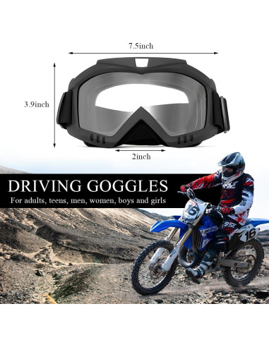Gafas de motocross Yourkar a prueba de viento y polvo