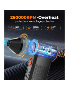 Soplador de Aire Eléctrico Rilicco X50 260000 RPM Ajustable 2