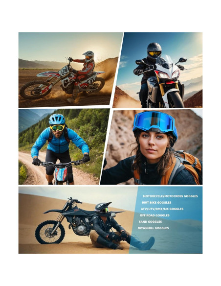 Gafas de Motociclismo CRG Sports Lente Transparente Verde